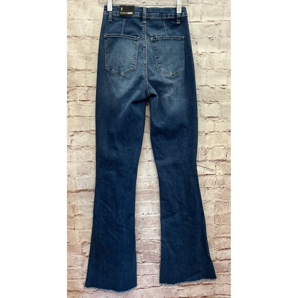Fashion Nova Jeans Womens Denim Valentina High Rise Flare Leg Medium Wash Size 3 - Picture 4 of 6